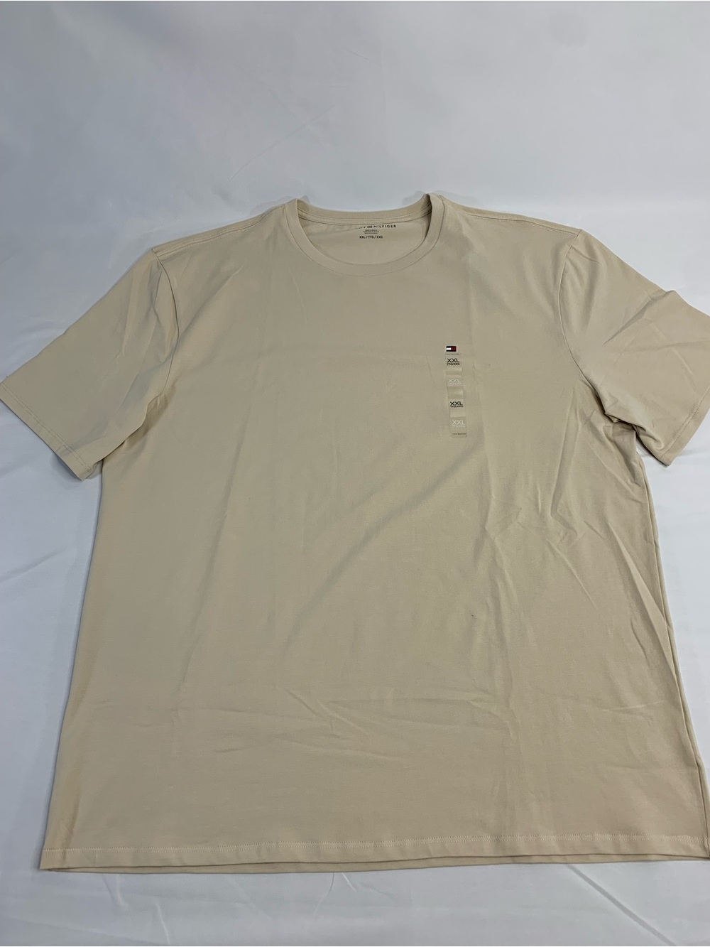 Tommy Hilfiger Men’s Beige Crew Neck Short Sleeve Tee